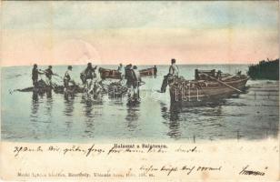 1903 Balaton, halászat. Mérei Ignác 1904. 188. (EK)