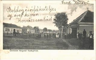 1906 Érsekvadkert, Nógrád-Vadkert; Fő tér, Hirschfeld A. üzlete és saját kiadása