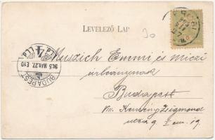 1905 Ercsi, Római katolikus templom, Eötvös emlékszobor. Déri János és fia kiadása