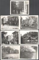 1956 Budapest, forradalmi életképek, 7 db fotó, 9×12 cm