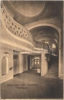 1917 Nagybánya, Baia Mare; István király szálló lépcsőháza, belső / hotel interior, staircase (EK)