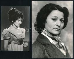 Tokody Ilona (1953-) operaénekes 2 db fotója, 18x13 cm, 14x9 cm.