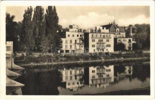 1951 Pöstyén, Piestany; Pohlad od Váhu / Vág partja / Váh riverside (Rb)