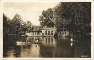 1935 Losonc, Lucenec; csónakázók / rowing club, rowing boats (EK)