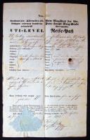 1848 Útlevél Körmöcbányán kiállítva viaszpecsétekkel / Passport issued in Kremnica