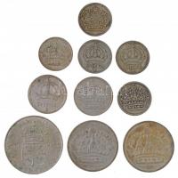 Svédország 1949-1966. 10ö-1Kr Ag (10db, 7xklf) T:2-3
Sweden 1949-1966. 10 Öre - 1 Krona Ag (10pcs, ...
