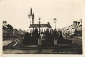Eperjes, Presov; Masarykova ul. / Masaryk utca, templom / street view, church