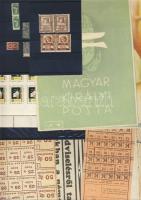 Vegyes tétel: Újság fakszimile, bélyegsorsjegyek, dísztáviratok, élelmiszerjegyek, betétkönyvek