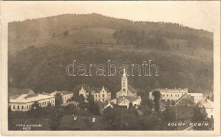1925 Alsókubin, Dolny Kubín; látkép, templom, zsinagóga / general view, church, synagogue. Schiebl photo