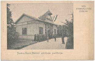 1903 Zsolna, Zilina; Iparkiállítás, Turócz-Szent-Mártoni (Turócszentmártoni) sörfőzde pavilonja / Expo, pavilion of the Turciansky Svaty Martin brewery