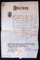 1792 A budai királyi kamara nyugtája 7 gulden 13 kr-ról / Acquittance