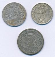 Vegyes: Ausztria 1870. 10kr Ag "Ferenc József" + Nagy-Britannia 1916. 3p Ag "V. Györg...