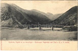 Kralován, Kralovany; Vághíd és az Árva völgye. Geruska Pál kiadása / Váh river bridge and valley