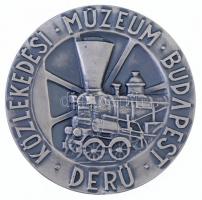 DN Közlekedési Múzeum Budapest - Derű ezüstpatinázott Br plakett (70mm) T:1-,2