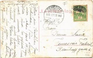 1908 Nagykikinda, Kikinda; Városi szálloda, lóvasút, Wolf M. József, Krisztoforovics M., Nedits M. é...