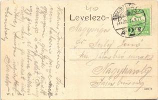 1914 Nagyvárad, Oradea; Körösparti részlet, zsinagóga. W.L. 966. / Cris riverside, synagogue