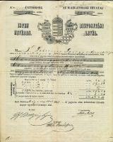 1847 Biztosítási levél jégverés ellen / Insurance document