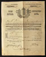 1847 Biztosítási levél jégverés ellen / Insurance document