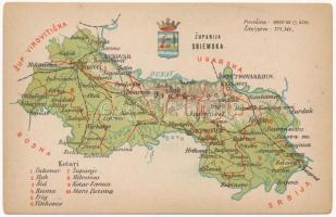 Szerém vármegye térképe. Kiadja Károlyi Gy. / Zupanija Sriemska / Map of Syrmia county