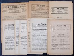 Az Érem című folyóirat 24db lapszáma 1922 és 1962 között használt állapotban