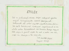 Megyeri József jelzéssel: Erdei patak. Olaj, vászon. Hátoldalán jelzett és autográf felirattal. Deko...
