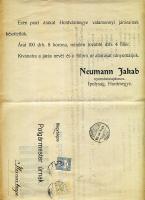 1915 Hirdetmény az élelmiszer árak megállapításáról nyomtatványként elküldve / WW. I. announcement 60x50 cm