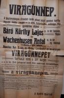 1916 Besztercebánya I. világháborús hirdetmény nyomtatványként elküldve / WW. I. announcement 60x90 cm
