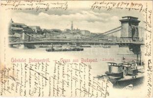 1901 Budapest, Lánchíd (kis szakadás / small tear)