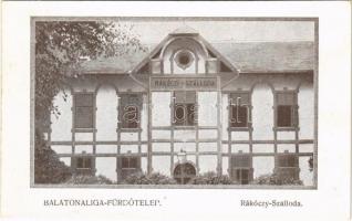 Balatonaliga (Balatonvilágos), Fürdőtelep, Rákóczy szálloda. Rédey Vilmos kiadása