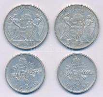 1943. 5P Al "Horthy Miklós születésének 75. évfordulója" (2x) + 1945. 5P Al "Parlamen...