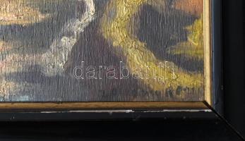 Zólyomi Remecz László (?-?), működött a XX. első felében: Oázis pálmafákkal. Olaj, falemez. Jelzett....