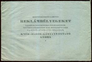 Kner nyomda reklámbélyegek 32-es teljes ív összeragadva + boríték