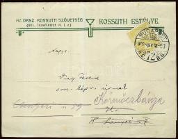 1908 Meghívó és program az orsz. Kossuth szövetség estélyére