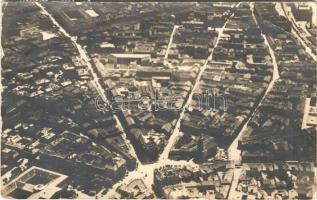 Budapest VIII. Kálvin tér. Magy. Kir. Aeroforgalmi Részvénytársaság légi felvétele. photo + 1920 LÉGI POSTA MEGYNITÁS RÁKOSI REPÜLŐ NAP So. Stpl (EB)