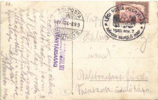 Budapest VIII. Kálvin tér. Magy. Kir. Aeroforgalmi Részvénytársaság légi felvétele. photo + "19...