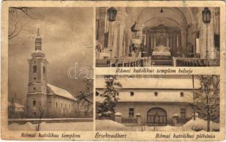 1943 Érsekvadkert, Római katolikus templom és plébánia télen, belső (fl)