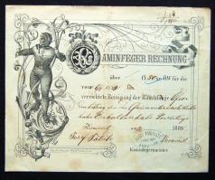 1885 Kéményseprő számla / Chimneysweep invoice