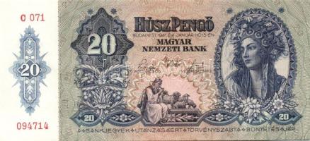 1941. 20P(2x) egymásutáni sorszámokkal T:I