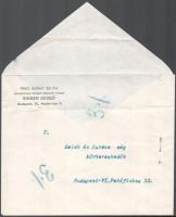 1921 Bp., Fried Bernát és Fiai Simontornyai Bőrgyár központi irodája Singer Dezső fejléces levélpapí...