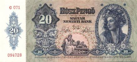 1941. 20P(2x) egymásutáni sorszámokkal T:I