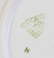 Gránit porcelán dísztányér huszár festéssel Kézzel festett, jelzett, hibátlan d: 23 cm