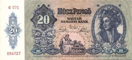 1941. 20P(2x) egymásutáni sorszámokkal T:I