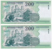 2005. 200Ft (2x, sorszámkövető: FC 9485050 - FC 9485051" T:I