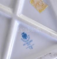 Hollóházi porcelán térdelő akt, kézzel festett, jelzett, hibátlan, m: 29 cm