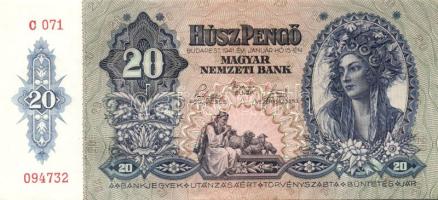 1941. 20P(2x) egymásutáni sorszámokkal T:I