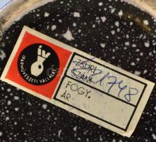 Iparművész kerámia váza. Jelzett, kézzel festett, mázas kerámia. Hibátlan