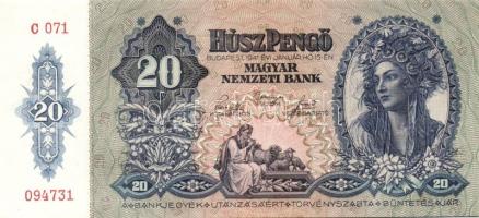 1941. 20P(2x) egymásutáni sorszámokkal T:I