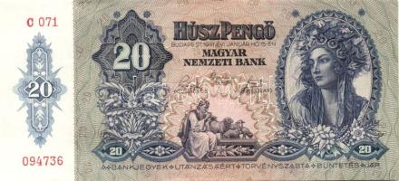 1941. 20P(2x) egymásutáni sorszámokkal T:I