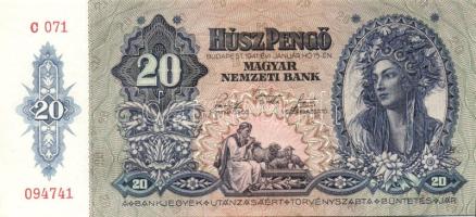 1941. 20P(2x) egymásutáni sorszámokkal T:I