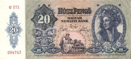 1941. 20P(2x) egymásutáni sorszámokkal T:I